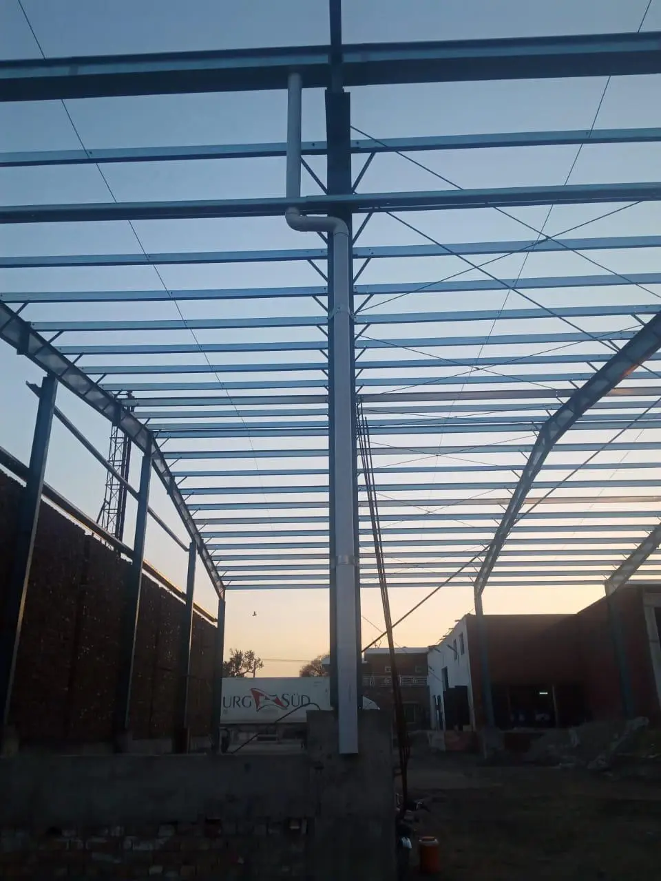 Insulated pre-engineered steel structure at the Sungold mushroom farm in Sargodha